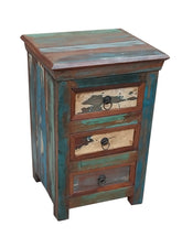 Aspen Reclaimed Wood Indian Bedside Table Rustic Colors